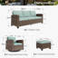 5 - Person Outdoor Wicker Patio Conversation Set with Swivel Chairs-21757696-21757710