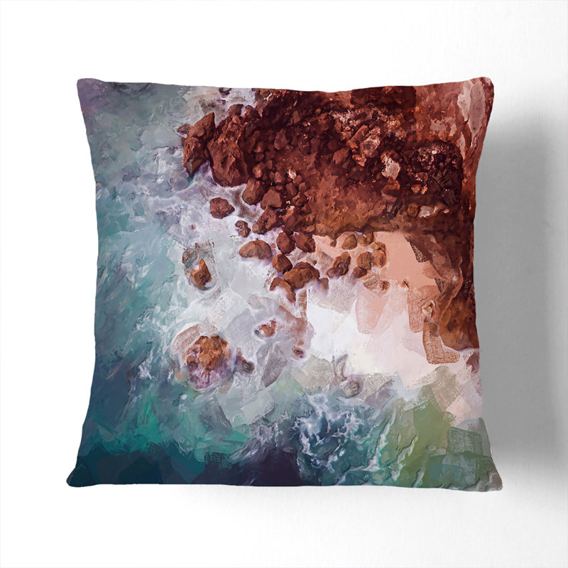 Square Throw Cushion, White, 55cm H x 55cm W x 20cm D