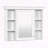 35 x 28 Inch Wall Mounted Medicine Cabinet with 6 Open Shelves - White-1445515592