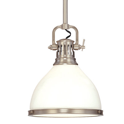 Randolph 1 - Light Single Pendant, Satin Nickel, 10"