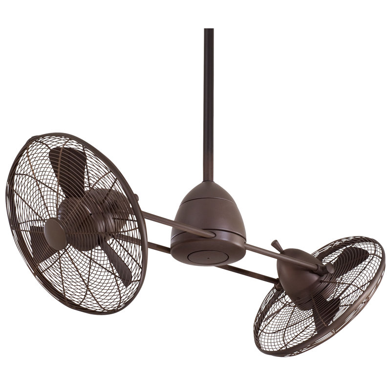 42" Gyro 6 - Blade Outdoor LED Dual Ceiling Fan with Wall Control and Light Kit Included