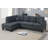 Modern Style 2Pc Sectional Set Nailhead Trim Two Matching Accent Pillows Plastic Legs Left Arm 3 Seat Sofa