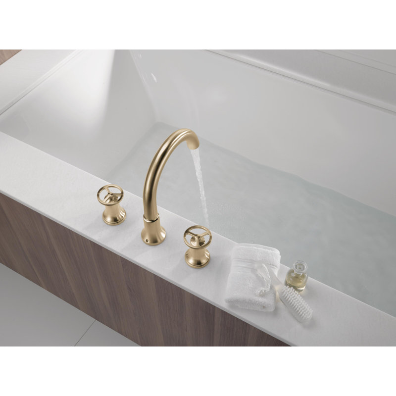 Garniture de robinet de baignoire romaine à deux poignées Trinsic, Bronze champagne