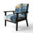 Blue and Gold Fusion VIII - Velvet Upholstered Modern Pattern Arm Chair, Modern Pattern Accent Chair
