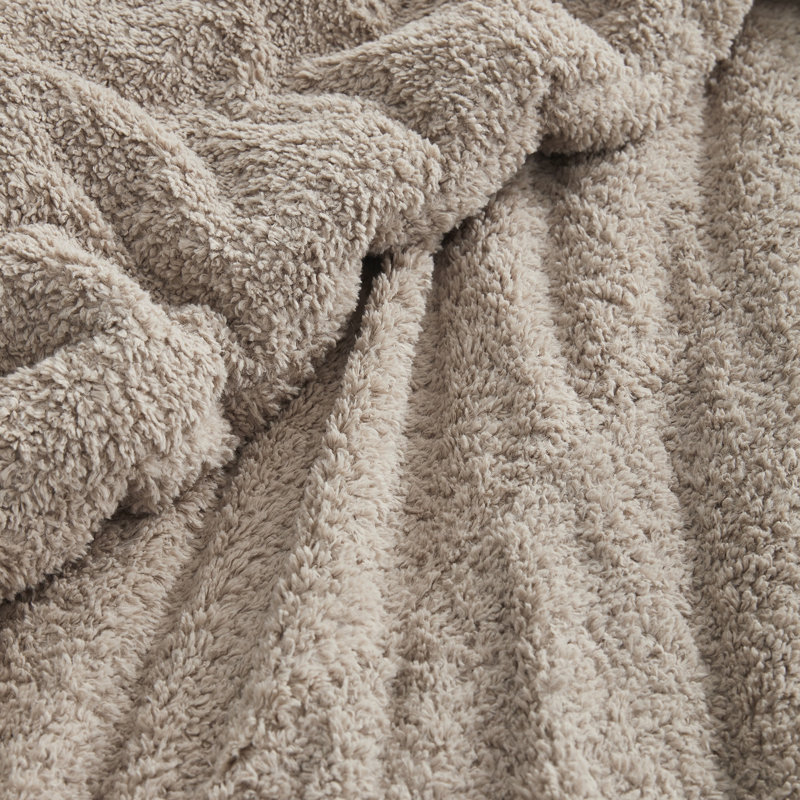 Petit ensemble d'édredon surdimensionné pour enfant, Édredon pour grand lit + 2 taies décoratives sta, Brun taupe