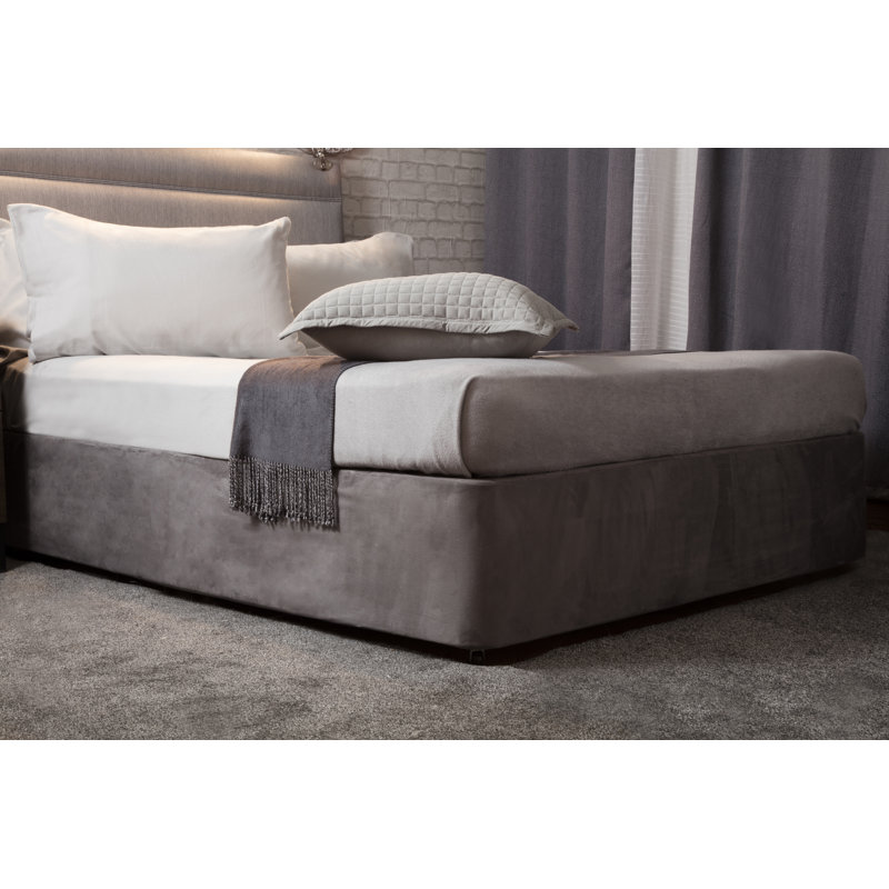Faux suede Base wrap valance, Single (3'), Charcoal