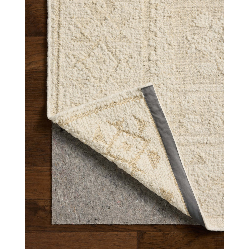 Marceli Ivory / Natural Area Rug, Rectangle 9'3" x 13'