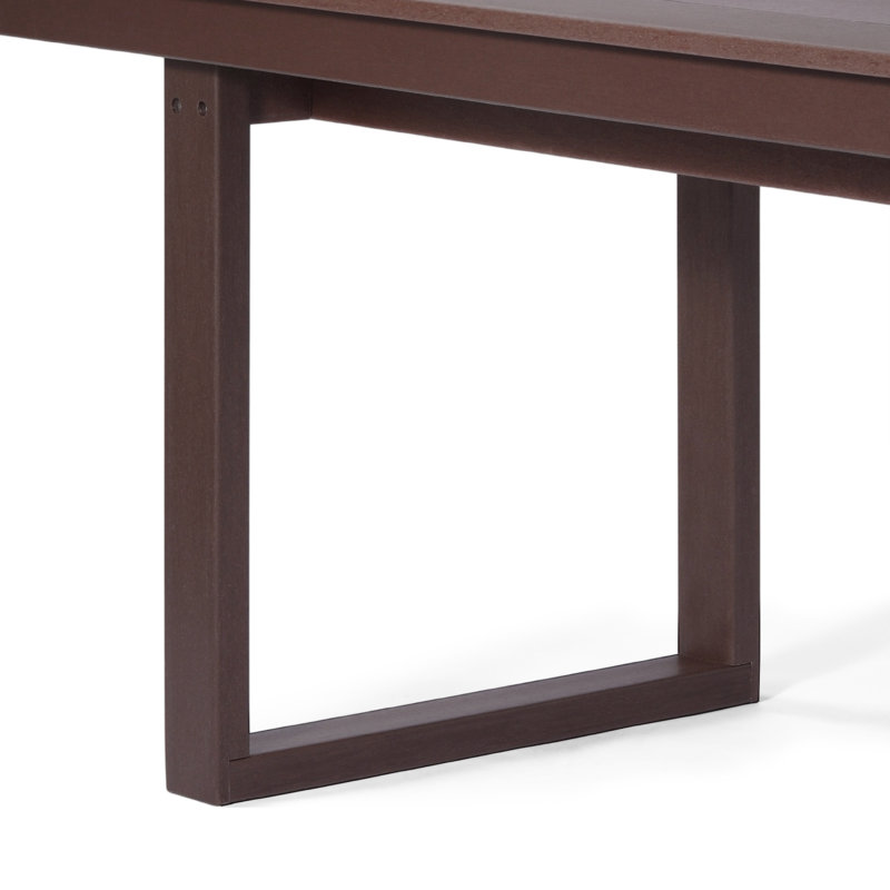 68" X 31" Rectangular Dining Table, Dark Brown