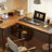 Brown L-Shaped Solid Wood Desks-122622162-108223731