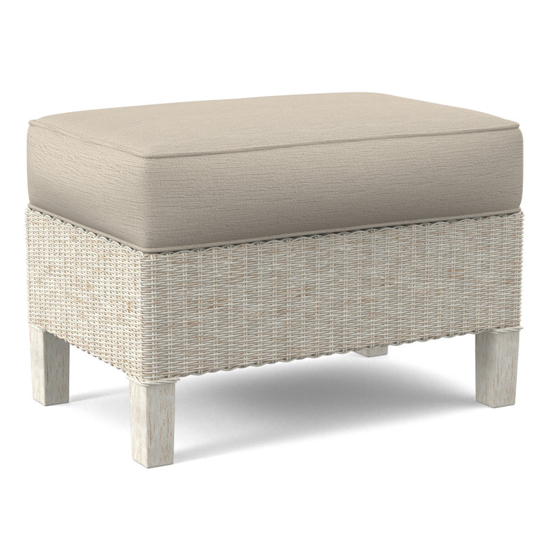 Gibraltar Ottoman, Gray Sugar Performance; 0863-84, Antique Frost White
