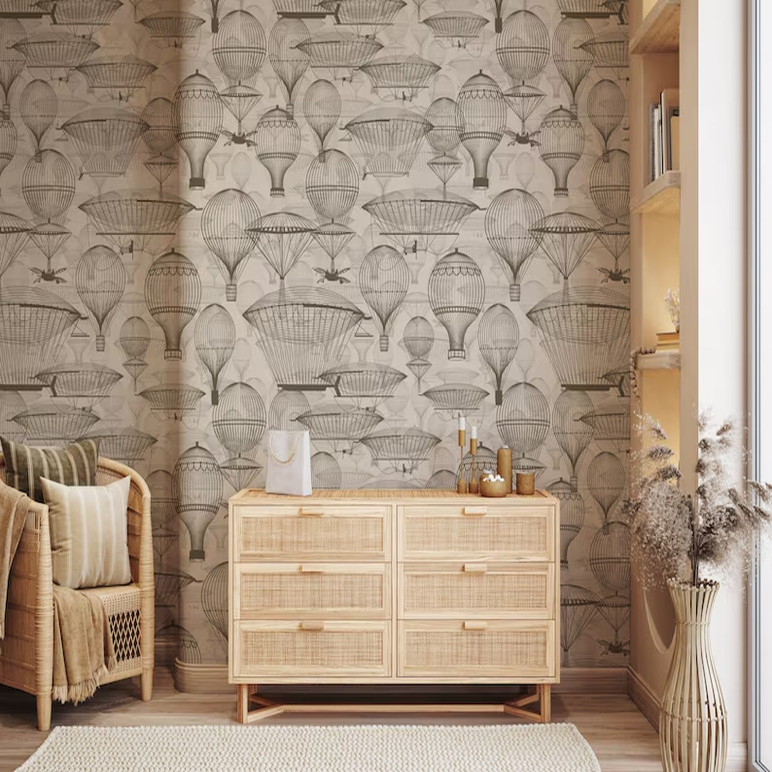 Red Barrel Studio® Whimsical Flight In Sepia Skies | Wayfair