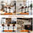 Lolar Swivel Bar Stools Set, Counter Height Bar Stools with Back, Adjustable Bar Stools 24" to 32", Faux Leather Bar Stools for Kitchen Island-1002076741-1002076746