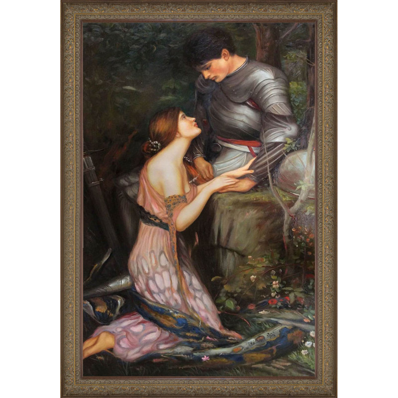 « lamia » par john william waterhouse, peinture encadrée, H 44 po x l 32 po x P 2 po, Or victorien