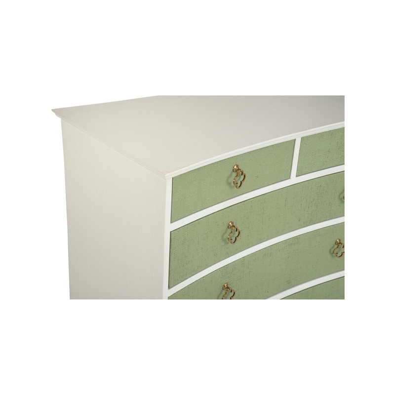 Maxwell 5 - Drawer Dresser, White/Green