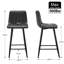 Upholstered Counter Stool with Metal Frame-1977216518