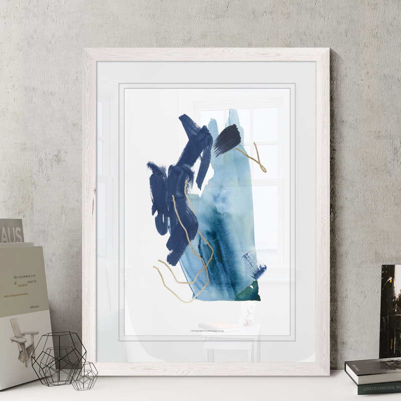 « indigo collision iii » par paul cezanne-cadre photo, reproduction d’art, Impression encadrée, blanc