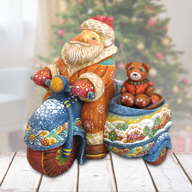 Derevo Box Santa on Motorbike