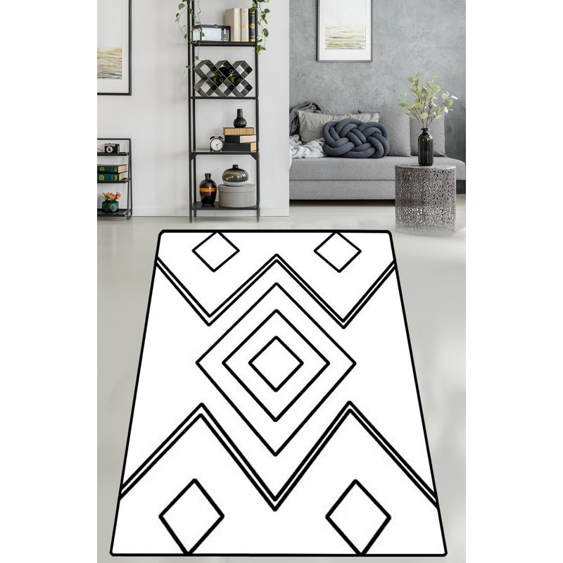 Etherson Abstract Shag Area Rug, Rectangle 100 x 160cm