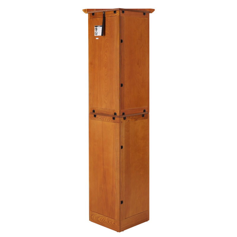 Grande armoire de rangement d'angle avec 8 portes - Fournit une pièce spacieuse de couleur chêne élégante pour le bureau à domicile 4 Maximise l'utilisation de l'espace Matériau de finition antique