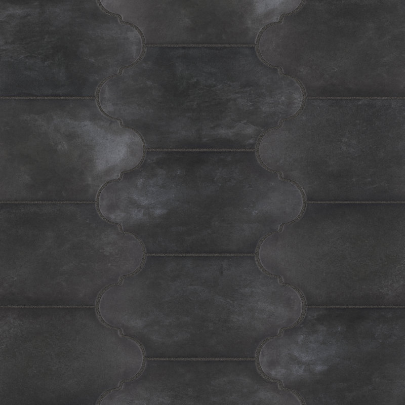Carreau de mur et de sol en porcelaine de 6 po x 13 po Alhama Provenzal, Noir