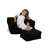 Black Garden Bean Bag Chair, 25.6 x 15.7 x 19.7 inches | 100% Waterproof Polyester, Filled with 100% Original Recycled Styrofoam Beads | Maximum Weight Capacity: 440 lbs | Perfect for Outdoor Relaxation & Entertainment-1931313383