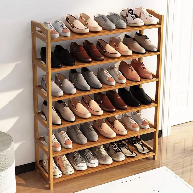Aniston 18 Pair Solid Wood Shoe Rack