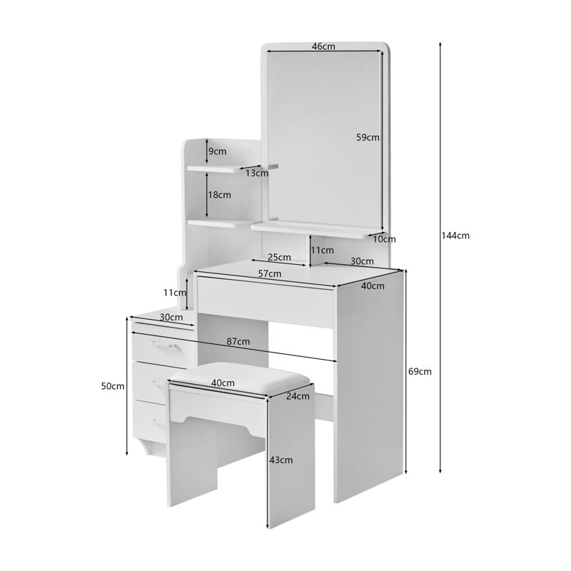Mokszycki Dressing Table with Mirror
