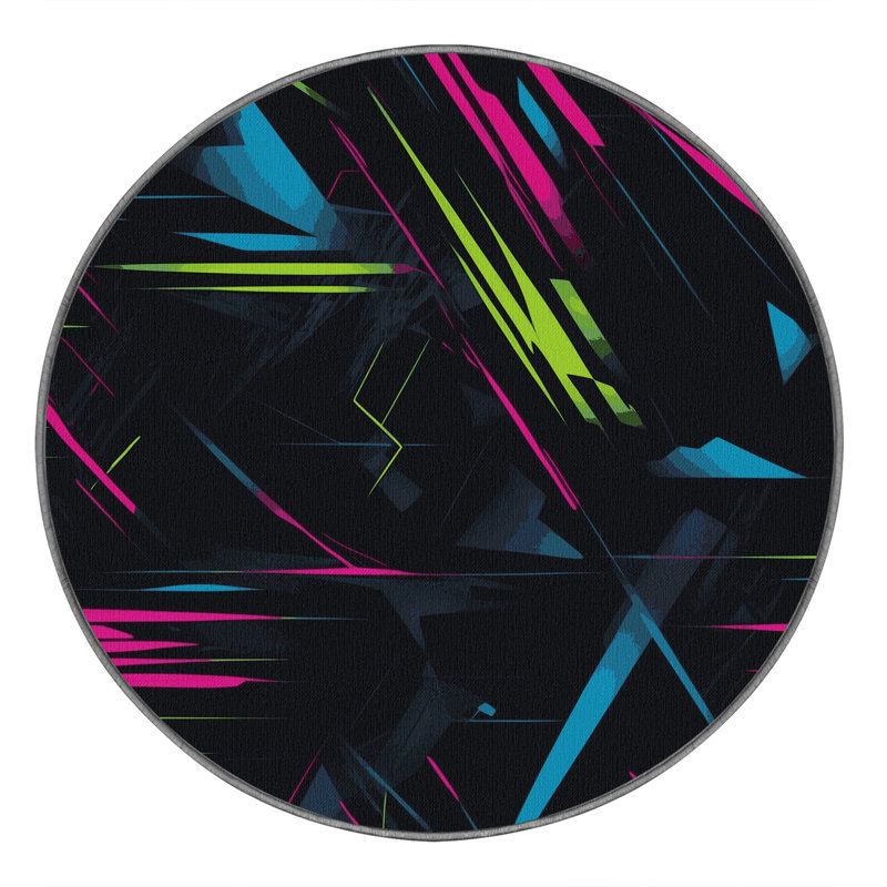 Neon Splinter Rug, Round 8'