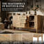 141cm W Large Sideboard & Storage Cupboard with 3 Rattan Drawers, Sliding Tambour Doors & Adjustable Shelves, Walnut Brown & Natural Oak-1670301609