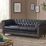 Charlton Home® Malibu Vegan Leather Chesterfield Chair & Reviews | Wayfair