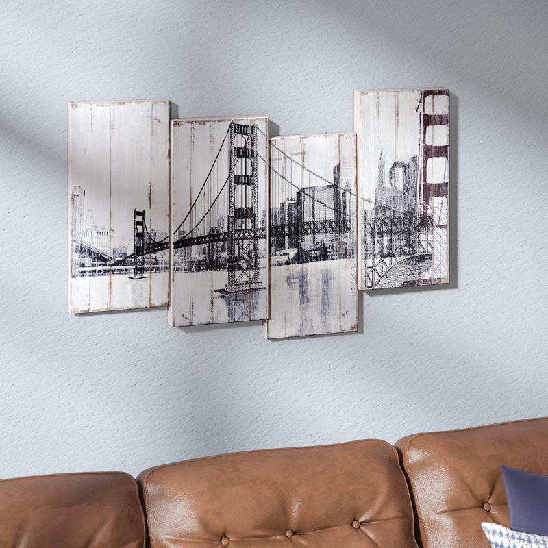 Peinture sur toile tendue, "golden gate bridge"