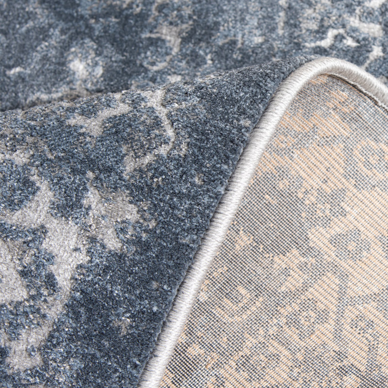 Tapis oriental bleu / beige Schubert, Rectangle 5 pi 3 po x 7 pi 7 po