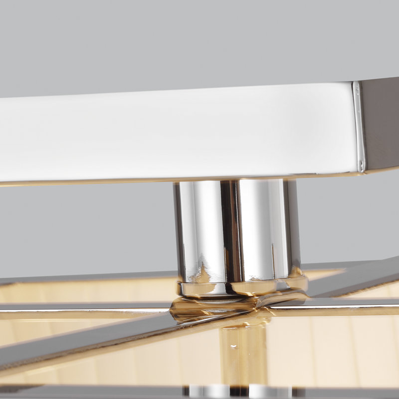 Esther Glass Flush Mount, Polished Nickel