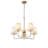 Boho Rattan Semi Flush Mount Ceiling Light with Polished Brass Base, Dimmable, ETL Certified, 25" Wide