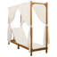  Chaise longue simple avec auvent et rideaux en bois d'acacia massif-1527279539-1527279549