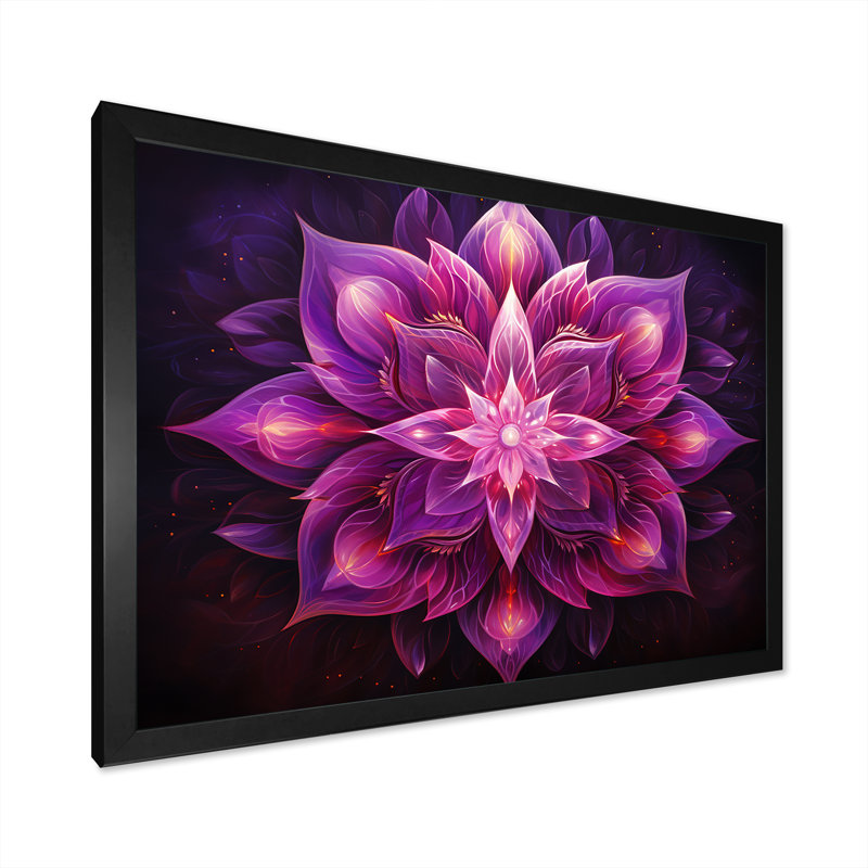 Judaïsme kabbale kaléidoscope sur toile, H 34 po x l 44 po x P 1,5 po, Cadre simple noir
