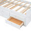 Lit en bois avec tête de lit avec prises de courant et lit gigogne simple-121066549-121066551
