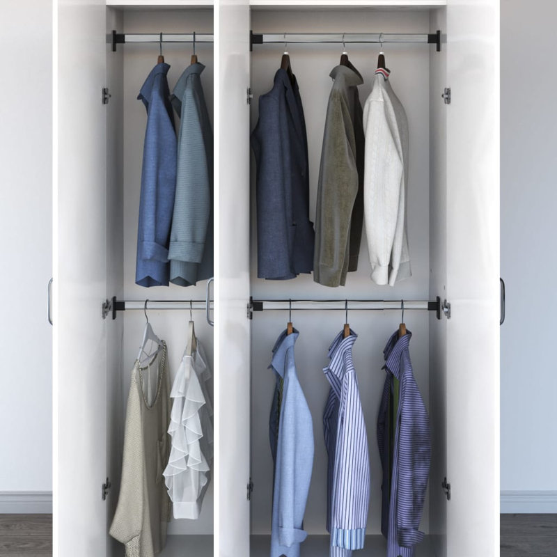 Tringle de garde-robe en métal Masias