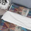 Multicolore patchwork abstrait - ensemble de housse de couette abstrait - microfibre de polyester-377175217