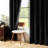 Velvet Curtains Decorative Soft Luxury Blackout Drapes Thermal Insulated Window Curtains 2 Panels Grommet Top, Black, 52"x63"-454446051-454446061