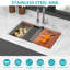 Évier de cuisine encastrable 30 po - éviers de cuisine 30 po 19 po x 9 po à simple cuve en acier inoxydable de calibre 16