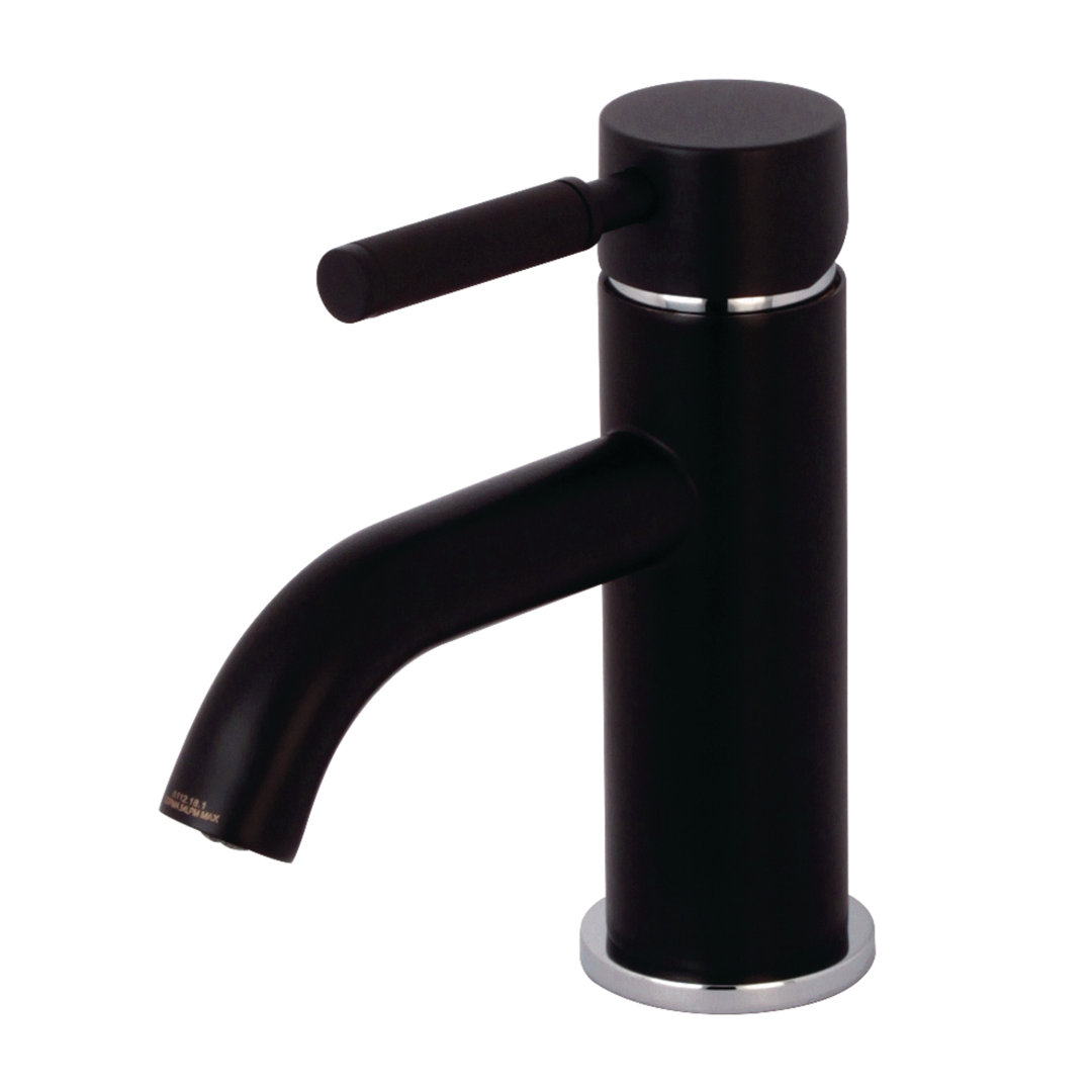 Kingston Brass Kaiser Single-Handle 1-Hole Deck Mount Bathroom Faucet with Push Pop-Up Kingston Brass 