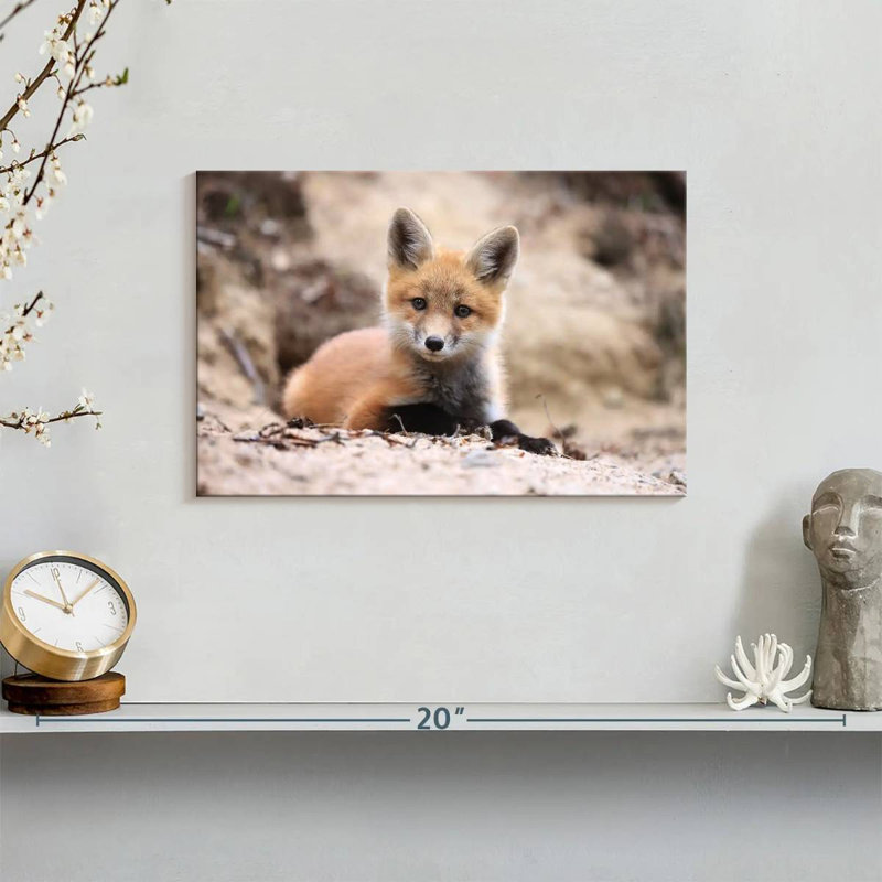 Little Brown Fox, 8" H x 12" W