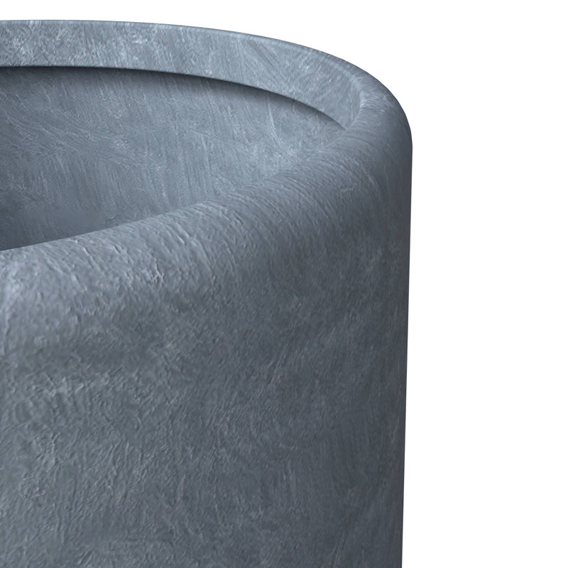 Monforto Handmade Pot Planter, Aged Concrete, 18.5" H x 16" W x 16" D