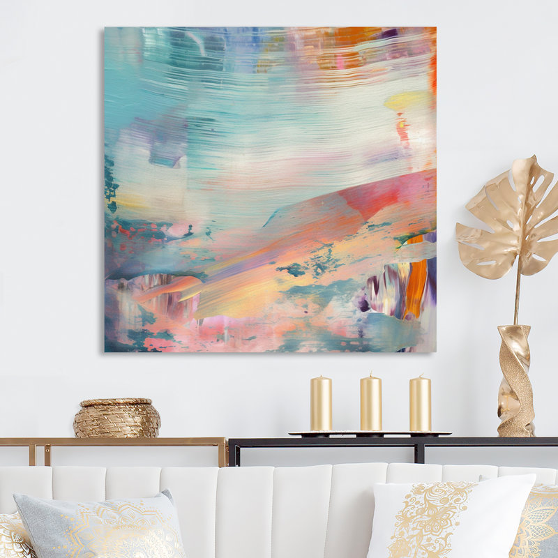 «Spring Miracles In Tender Retro Pastel I», reproduction d'art sur toile, H 30 po x l 30 po x P 1 po, Toile tendue