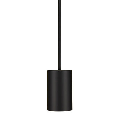 Metro Black 4.5'' W Outdoor Semi Flush Mount