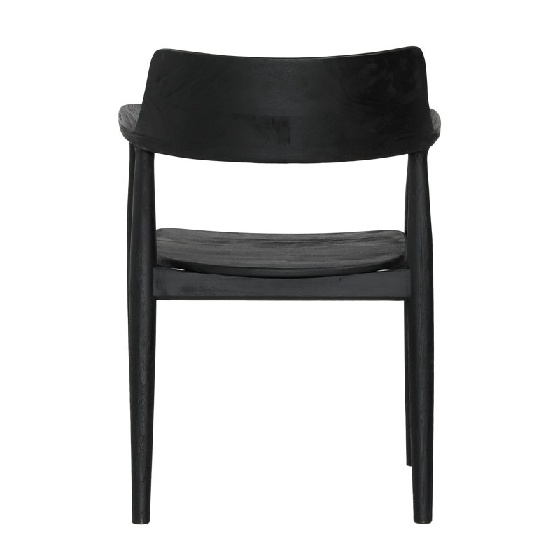 Stafford Teak Dining Chair, Black, Black