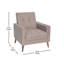 Chaise rembourrée Mid-Century avec pieds en bois-72947947