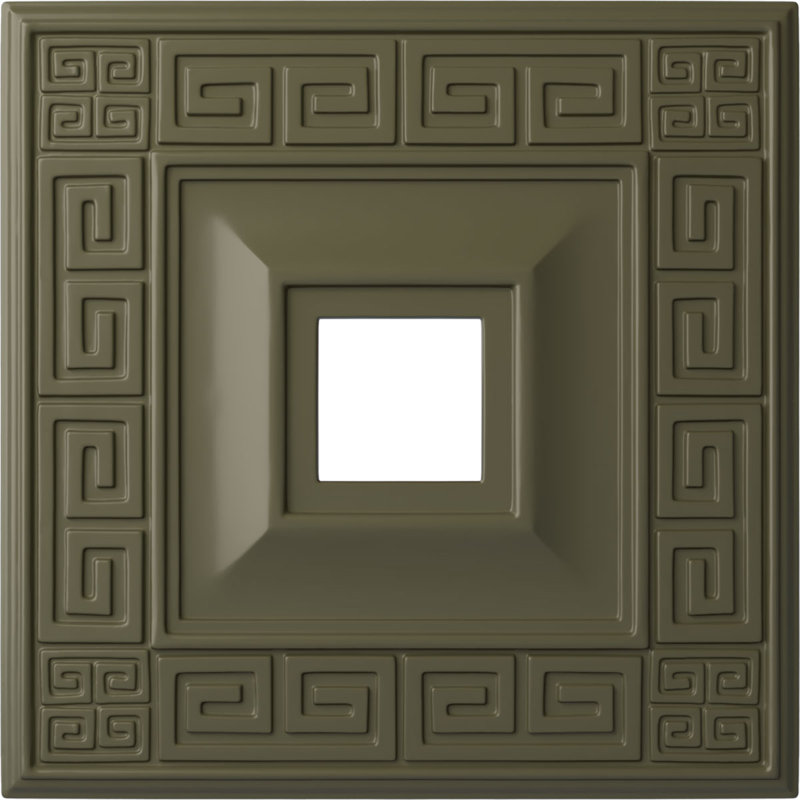 Médaillon de plafond H 18 po x l 18 po x P 3,5 po Eris, Tortue peinte