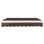 Store banne motorisé rétractable Awntech Key West, côté gauche, 7,3 m x 3 m, rayures bordeaux/beige-10696452-10768221-120912280